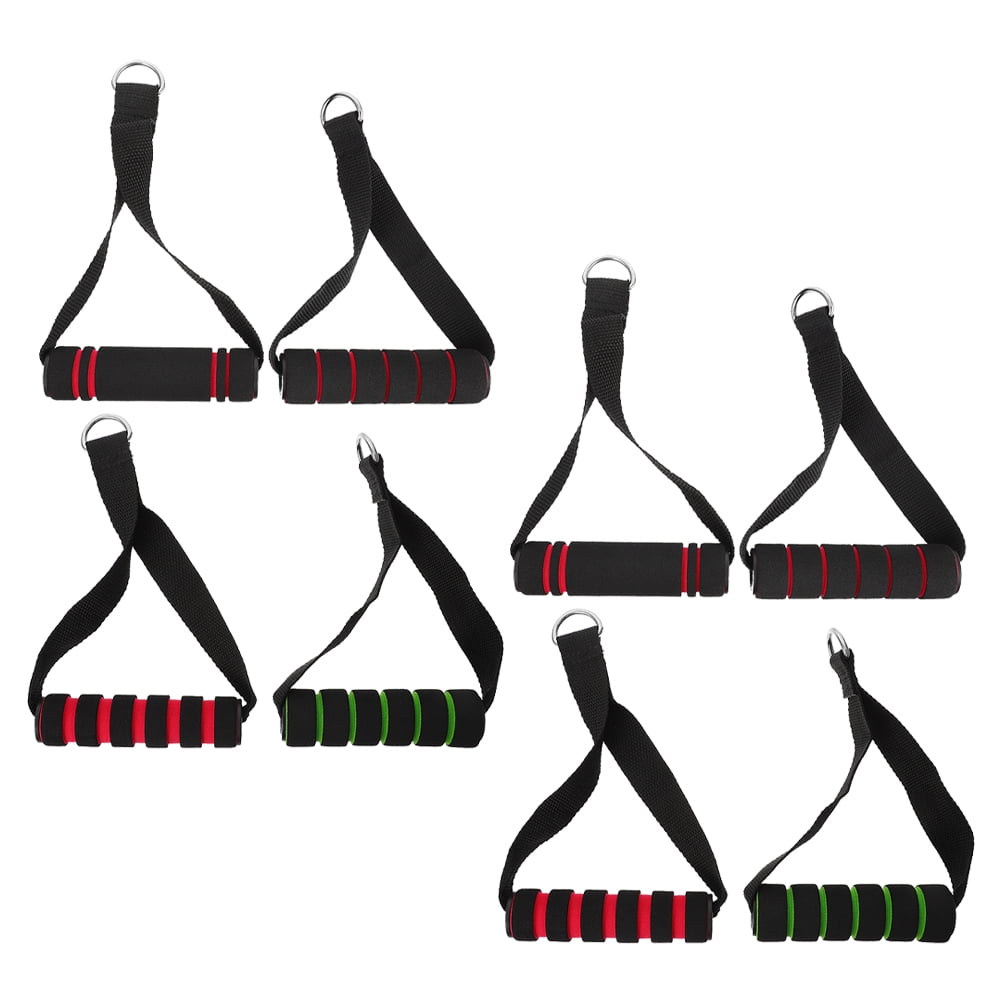 LEORX 8Pack Ergonomic Handle Plastic Nylon Foam Fitness Handles for Resistance Training Pull Ups Home Workout