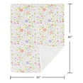 thumbnail image 5 of CREVENT Minky Sherpa Warm Baby Blanket for Girls Boys, Soft Plush Receiving Blanket for Newborns, 30''x40'', Colorful Daisy, 5 of 5