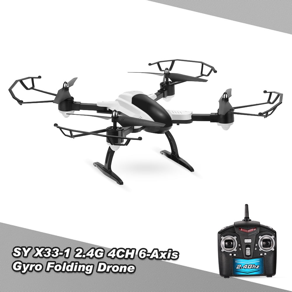 SY X33 1 2.4G 4CH 6 Gyro Foldable Drone with 3D Eversion Auto Return Stunt RC Quadcopter Drone RTF Walmart