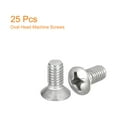 thumbnail image 3 of M6x12mm Oval Head Phillips Machine Screws, 25 Pack 304 Stainless Steel Slightly Raised Countersunk Head Screws, 3 of 5