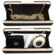 thumbnail image 5 of Bolso de noche Dasein para mujer, piel charol, color negro, 5 of 6