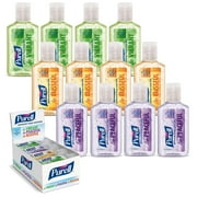 Purell Advanced Hand Sanitizer Gel Infused with Essential Oils, Scented Variety Pack, 1 fl oz Travel Size Flip Cap Bottles - Box of 12 Bottles