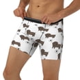 thumbnail image 3 of Cauagu Dachshund Dog Print Men's Boxer Briefs, Funny & Cute Underwear Elastic Waistband Briefs Ideal Gift for Men,1-Pack, 3 of 7