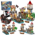 thumbnail image 1 of Set de construcción INSOON Pirate Castle con luz, 1502 piezas, más de 10 años, 1 of 9