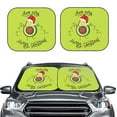 thumbnail image 2 of Balery 2 Piece Avocado Merry Christmas Car Windshield Sun Shade|Foldable Front Windshield Shade for Car Front Window for Most Sedans SUV Truck-Medium, 2 of 7