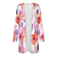 thumbnail image 6 of Mqqzkk Open Front Long Cardigan For Women Graphic Printed Shirt Long Cardigan Soft Comfy Outerwear Coats, 6 of 7