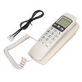 thumbnail image 2 of KXT777CID Corded Wall Mount Telephone with Calendar LCD Display Redial Function Landline for Hotel Home Office (White), 2 of 5