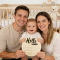 thumbnail image 4 of Wooden Newborn Birth Announcement Sign – Baby Photo Prop & Nursery Decor for Celebrating Newborns, Keepsake, and Wall Decoration, 4 of 5