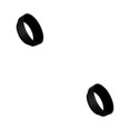 thumbnail image 1 of Anillo de dosificación de polvo de café Naiovety anillos fijos de Aleación de aluminio profesional sabotaje Negro/51 mm 2piezas, 1 of 6