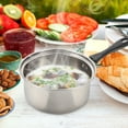 thumbnail image 2 of 1 Set Stainless Steel Milk Pot Handheld Soup Pot Stovetop Cooking Pot Kitchen Milk Heater, 2 of 8