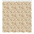 thumbnail image 3 of Ambesonne Brown and White Shower Curtain, Garden Roses, 69"Wx84"L, Pale Brown and White, 3 of 3