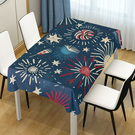 

ALAZA Flags Stars Rectangle Tablecloth Tablecover Dinning Table Cloth 54 x54