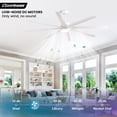 thumbnail image 2 of Ventilador de techo Conciseer Modern de 72 pulgadas con luces y control remoto blanco, 2 of 9