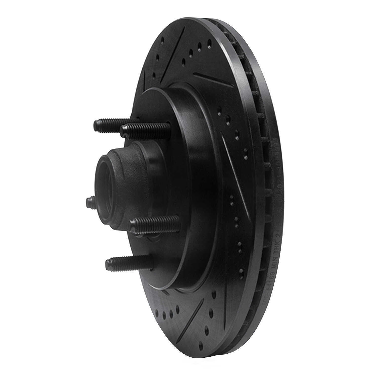 Dynamic Friction Company 633-54169L DFC Brake Rotor - Drilled And Slotted - Black