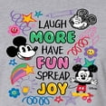 thumbnail image 3 of Disney - Mickey Mouse - Laugh More, Have Fun, Spread Joy - Juniors Cropped Cotton Blend T-Shirt, 3 of 5