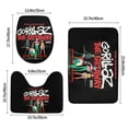 thumbnail image 3 of Gorillaz Floor Mat Lid Cover Toilet Mat 3-Piece Set Non-Slip Thick Rugs Bathroom Sets, 3 of 9