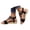 Black, variant on IWRICH Womens Low Wedge Sandals Arch Support Summer Beach Shoes Comfort Walking Bohemian Footwear Brown 8.5