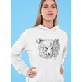thumbnail image 2 of Bear With Floral Headdress Hoodie Women -Image by Shutterstock, Female x-Large, 2 of 4