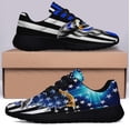 thumbnail image 3 of The Thin Blue Line Police Law Enforcement American flag Eagle Shoes Sneakers Black Size 6, 3 of 7