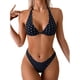 thumbnail image 2 of Trajes de baño Amzcrzy Tankini para mujer, trajes de baño, traje de baño de dos piezas con control de abdomen, traje de baño negro, XL, 2 of 7