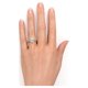 thumbnail image 5 of JeenMata Anillo de Bodas Exclusivo con Halo de Moissanita de Corte Pera de 1,25 Quilates para Ella en Oro Blanco de 18 K sobre Plata, 5 of 6