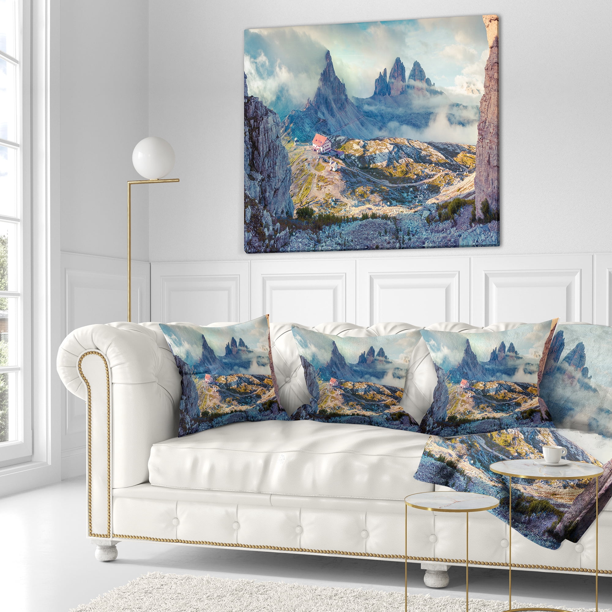 Designart Beautiful Lacatelli in National Park - Landscape Printed Throw Pillow - 18x18