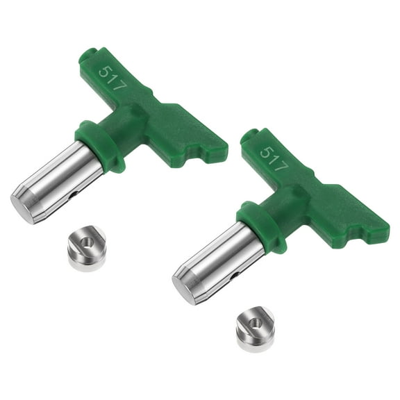 2 Packs Reversible Spray Tips for Airless Sprayer 517 Paint Spray Nozzle Tips Sprayer Machine Parts, Green