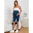 thumbnail image 5 of Athlemo Maternity Biker Shorts High Waist Belly Support Over Bump Pregnancy Gym Leggings, 5 of 7