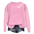 thumbnail image 6 of Craaazy Women's Valentines Shirts Round Neck Love Hearted Printed Long Sleeved Tops Gifts, 6 of 8
