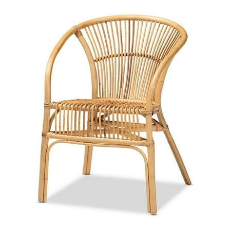 Baxton Studio Murai Modern Bohemian Natural Brown Rattan Dining Chair