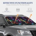 thumbnail image 3 of Kdxio Futuristic Cat Warrior Print 2-Piece Sun Shade Front Windshield - Foldable Car Front Window Sunshades for Most Sedans SUV Truck, 3 of 6