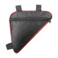 thumbnail image 2 of Bolsa de almacenamiento para cuadro de bicicleta, resistente al agua, con correa para debajo del asiento, para tubo delantero de bicicleta de montaña Negro Rojo, 2 of 8