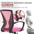 thumbnail image 3 of PayLessHere Ergonomic Office Chair with Lumbar Support, Adjustable Height, Swivel Casters, Pink, 1 Pack, 3 of 7