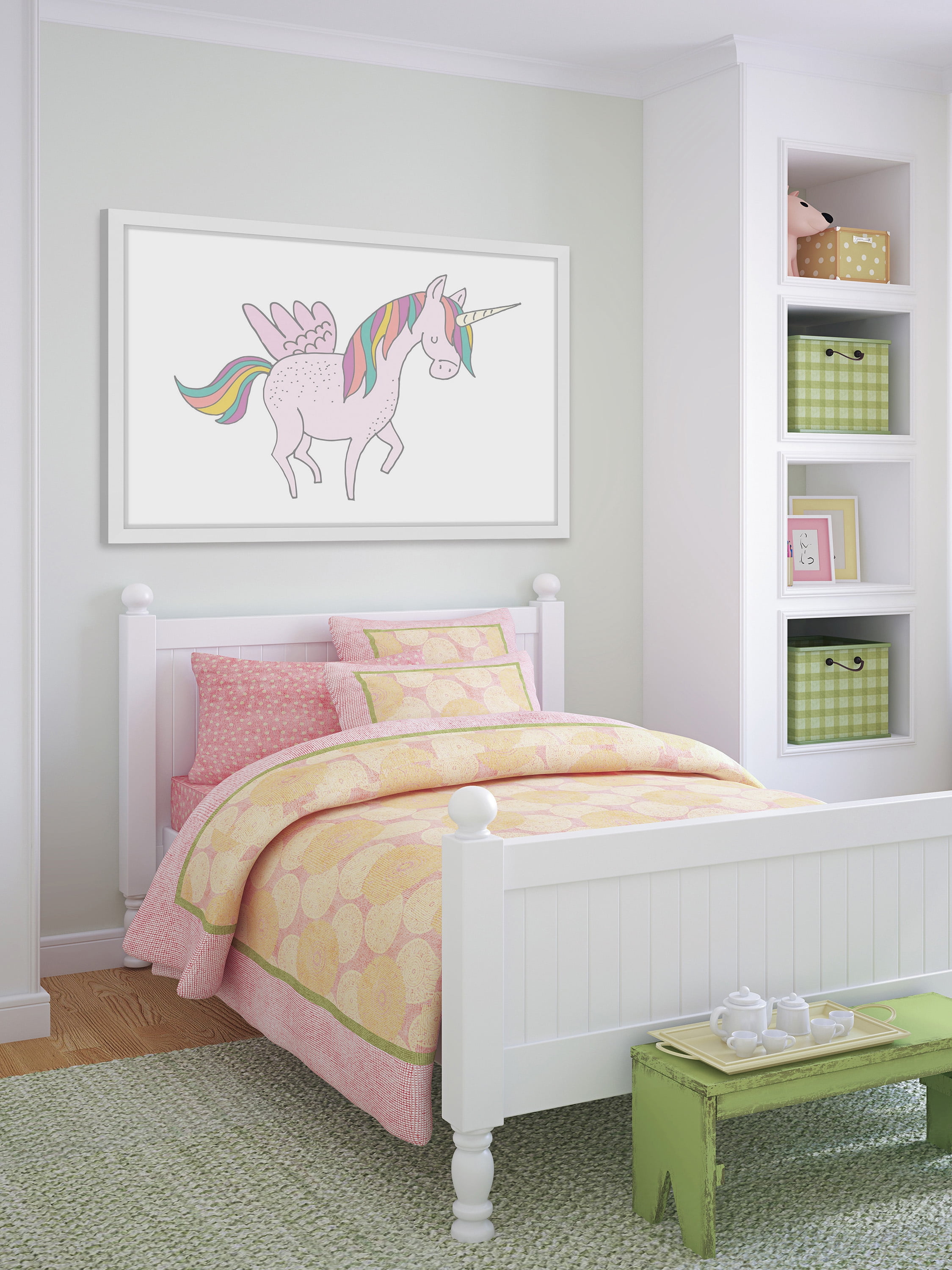 "Winged Unicorn" Framed Painting Print