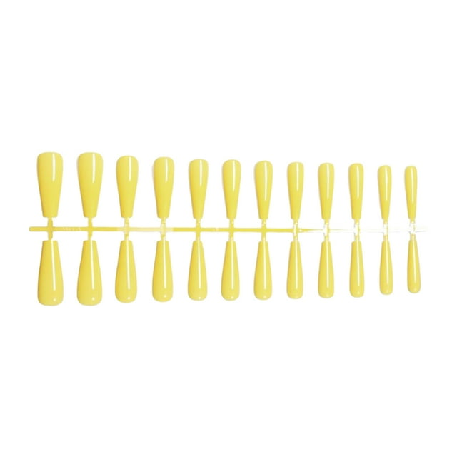Youkk Fake Nail Set French Style Scratch Resistant Press-on Fingernails Full Cover Removable Trimble Adjustable Manicure Stickers Type 17