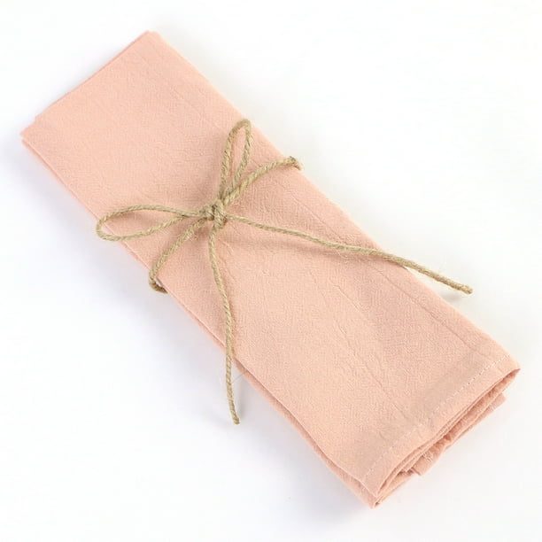 Granjero Gordo Servilletas de algodón, 2 piezas, servilletas de tela suaves para la cena, 11,81" × 17", servilletas de mesa rústicas para decoración de mesas de bodas y fiestas, albaricoque