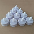 thumbnail image 4 of 12pcs Flameless LED Tea Lights Battery Operated Unscented Realistic and Bright Candle Lamp for Birthday Festival Celebration (Yellow Light), 4 of 8