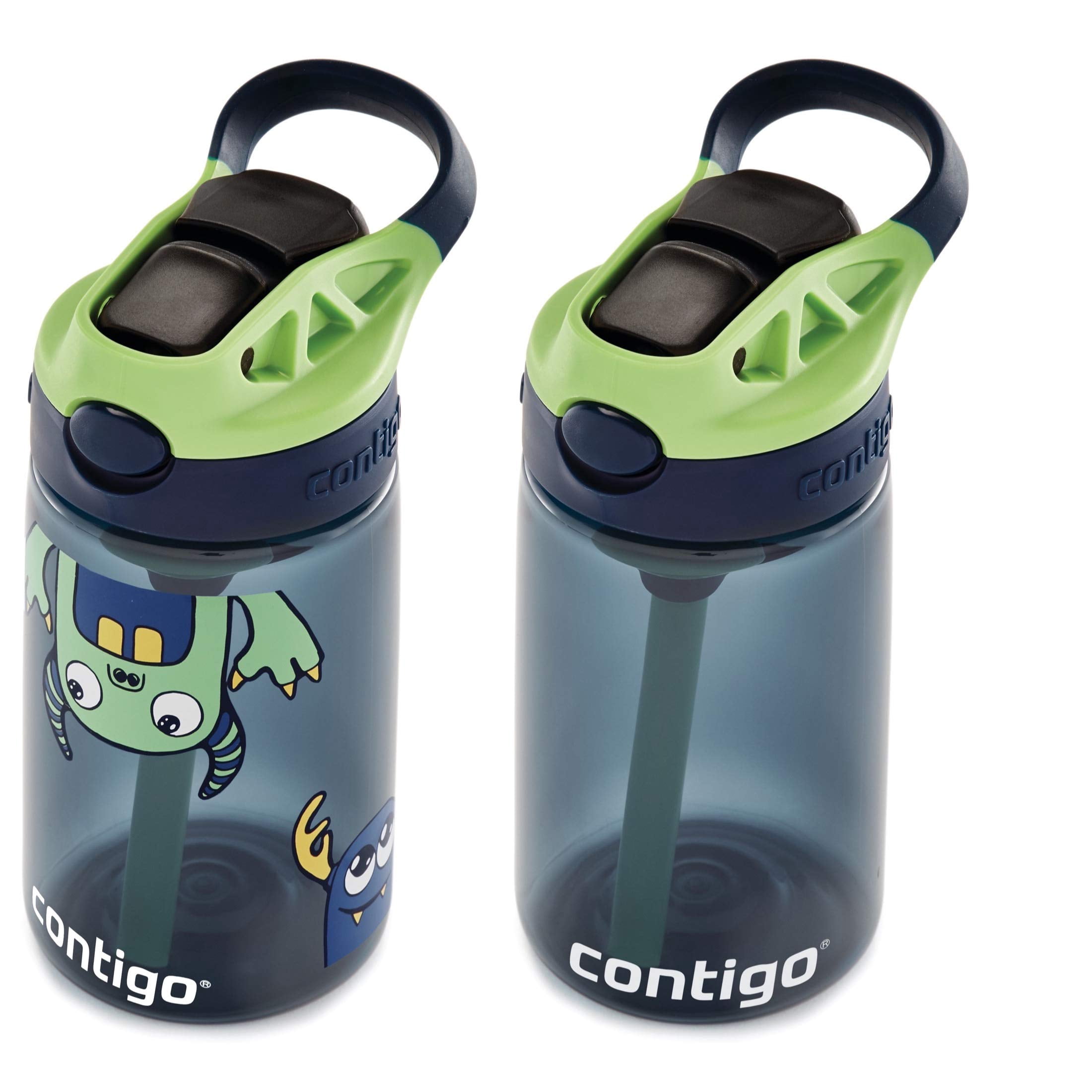 Contigo Kids 2-Pack Straw Water Bottle, 14 oz - Monsters