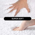 thumbnail image 4 of Curved Bath Mat for Quadrant Shower, Ultra Water Absorbent Microfiber, Super Soft Shaggy Fluffy Non-Slip Bath Rug, Fits Corners Round Showers, Semi Circular Bathroom Decoration, 4 of 5