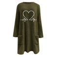 thumbnail image 3 of Baberdicy Women's Hoodless Hoodie Women's Hooded Pocket Casual Long Warm Hoodie, Pullover Sweatshirts for Women Army Green S, 3 of 8