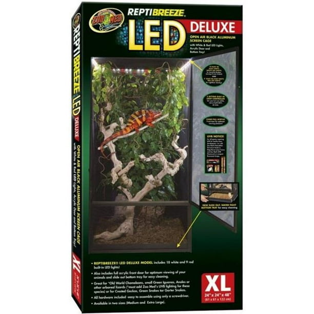 Zoo Med ZM09117 24 x 24 x 48 in. Extra Large ReptiBreeze LED Deluxe