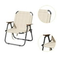 thumbnail image 6 of figatia Camping Chair Foldable Chair with Handles Heavy Duty Outdoor Chair Fishing Chair for Beach Fishing Backpacking Hiking Camping White, 6 of 8