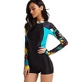 thumbnail image 3 of Camiseta de manga larga para mujer, protección solar UPF 50+, traje de baño frontal con protección solar UV, camiseta estampada para surf, 3 of 6