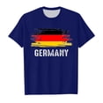 thumbnail image 3 of LUOGENLI T-Shirt pour Filles Enfants Drapeau de l'Allemagne Imprimé Manches Courtes Col Rond T-Shirt Floral Tendance Mode Chandail de Base Hauts Maxi Hauts avec Shorts en Dessous Grande Taille Marine 10-11 Ans, 3 of 4