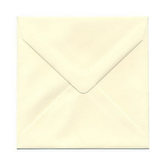 JAM Paper 5 x 5 Square V, Flap Envelopes, Ivory, 25/Pack