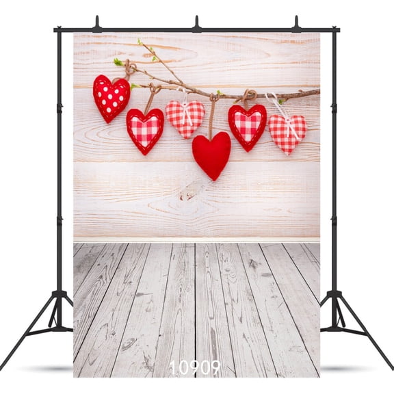 Valentine's Day Vintage Photo Background Wood Floor Photography Backdrops for Photo Studio Baby Lover Photo Shoot Photoph 3D