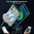 thumbnail image 4 of Magnetic for iPhone 12/iPhone 12 Pro Case, Compatible with MagSafe, Protection Protective Phone Case Shockproof Cover for iPhone 12/iPhone 12 Pro (Green), 4 of 8