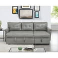 thumbnail image 6 of Laura Reversible Sleeper Sectional Sofa Storage Chaise by Home Emporium-Color:Gray,Fabric:Air Leather, 6 of 10