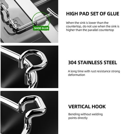 

MATHOWAL Sink Filter Drain Rack Collapsible Sink Filter Rack Corner Sink Strainers for Kitchen Sink