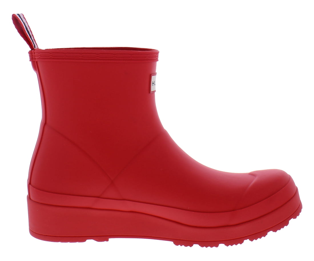 Hunter Women's Play Short Rain Boots Logo Red WFS2020RMA LRD